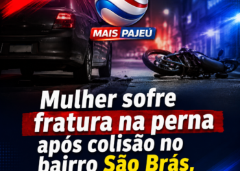 Mulher sofre fratura na perna após colisão no bairro São Brás, em Afogados