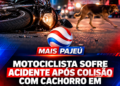 Motociclista sofre acidente após colisão com cachorro em Afogados da Ingazeira