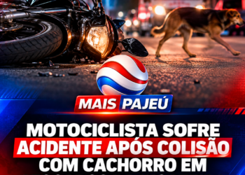 Motociclista sofre acidente após colisão com cachorro em Afogados da Ingazeira