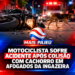 Motociclista sofre acidente após colisão com cachorro em Afogados da Ingazeira