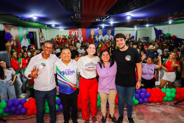 Em grande ato, vereadora Milena Araújo inaugura comitê de apoio a Maria Arraes e Guilherme Uchoa Jr. em Abreu e Lima