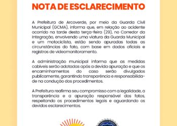 Nota de Esclarecimento da Prefeitura Municipal de Arcoverde