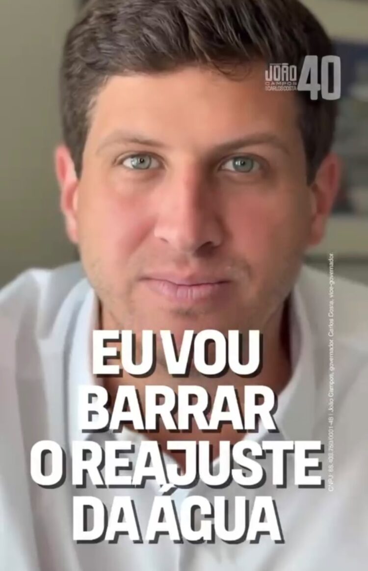 João Campos anuncia que revogará reajuste da água que Raquel preparou para após as eleições