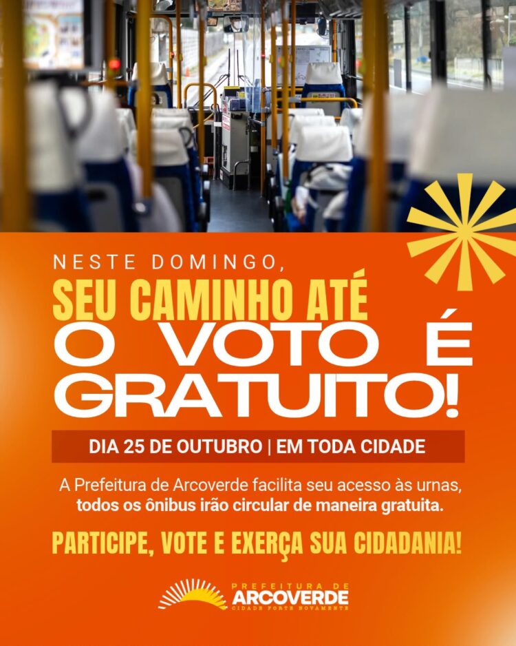 Prefeitura de Arcoverde garante transporte público gratuito no segundo turno das eleições
